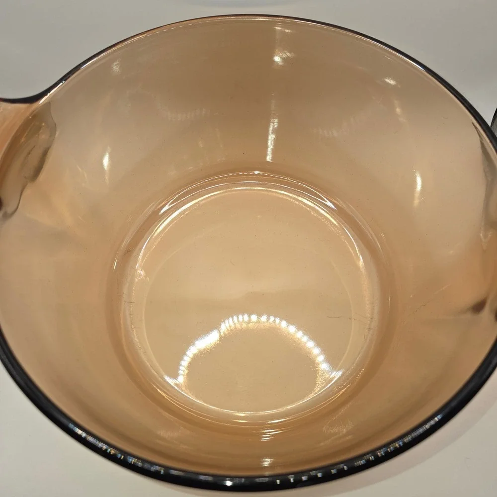 Vision Corning Amber Glass 4.5L Dutch Oven Casserole Dish with Lid USA Made